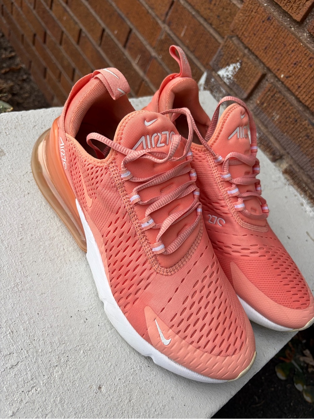Nike Air Max 270 Women's Coral/White Athletic Sneakers